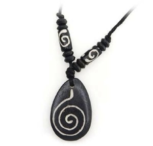 Yak Horn Anhänger - Tibet-Style, Nepal Design 2