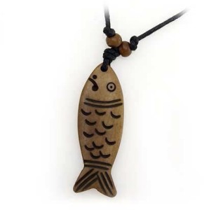 Yak Horn Anhänger, Fisch 3