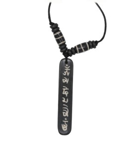 Yak Horn Anhänger - Tibet-Style, Om Mani Padme Hum 6