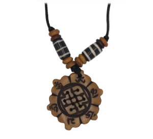 Yak Horn Anhänger - Tibet-Style, Endloser Knoten, Om Mani Padme Hum 5