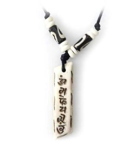 Yak Horn Anhänger - Tibet-Style, Om Mani Padme Hum 4