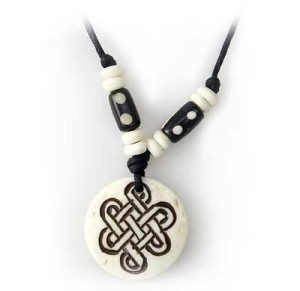 Yak Horn Anhänger - Tibet-Style, Endloser Knoten 7