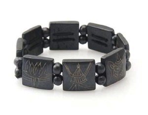 Yak Horn Armband "Eight Lucky Symbols" aus Nepal