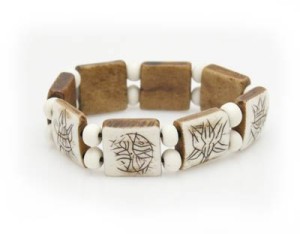 Yak Horn Armband "Eight Lucky Symbols" aus Nepal