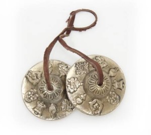 Zimbeln, Glückssymbole, Nepal, ca. 190 g.