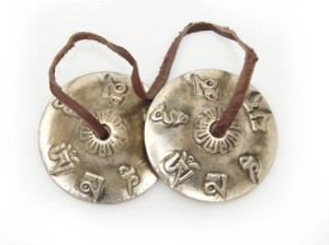 Om Mani Padme Hum Zimbeln aus Nepal, ca. 195 g.