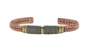 Drei Metalle Armreif, schmall, Nepaldesign 1