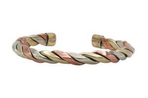 Drei Metalle Armreif, schmall, Nepaldesign 4