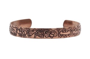 Eight Lucky Symbols Armreif, Kupfer