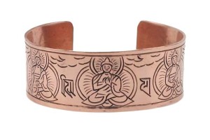 Dhyani Buddhas Armreif aus Kupfer