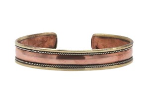 Schlichter Armreif aus Kupfer und Messing