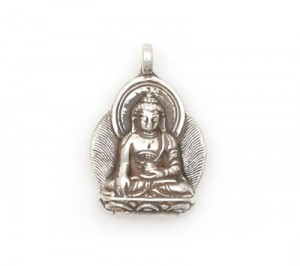 Sakyamuni Buddha Anhänger aus Nepal, Sterlingsilber (925)