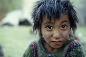 Grußkarte, Junge aus dem Markha Valley, Ladakh, Indien