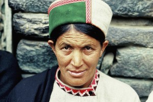 Grußkarte, Frau aus Kalpa, Indien
