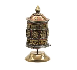 Tischgebetsmühle, Glückssymbole und Om Mani 2