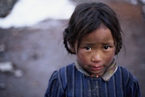Grußkarte, Mädchen aus Pisang, Nepal