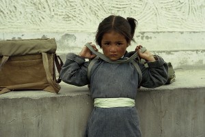 Grußkarte, Mädchen aus Thiksey, Ladakh, Indien