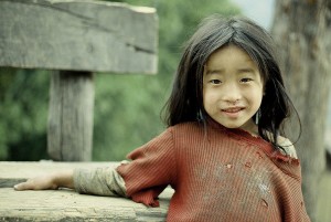 Grußkarte, Mädchen aus Yuksom, Sikkim, Indien