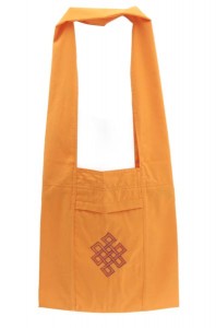 Mönchstasche aus Nepal, orange, Endloser Knoten