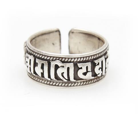 Om Mani Ring, Sanskrit, Sterlingsilber (925)
