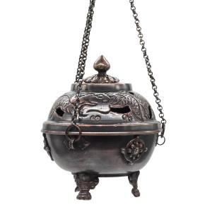 Räucherschale mit Drachen aus Nepal