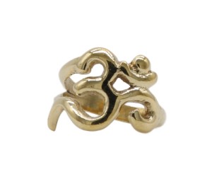 Om Zeichen Ring, Messing, aus Nepal 16,5 mm