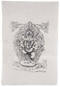 Lokta-Papier-Bogen, Druck, Ganesh 1