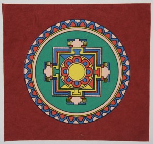 Mandala-Tagebuch aus Nepal, dunkelrot