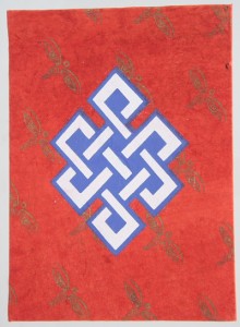 Endloser Knoten-Tagebuch aus Nepal, rot