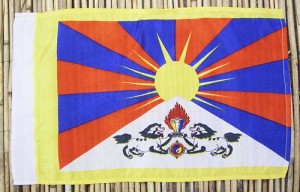 Tibet-Flagge, Polyester, 40 cm X 24,5 cm