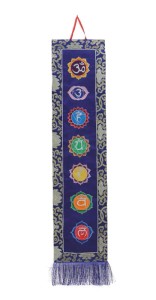 Wandbehang, sieben Chakren, blau