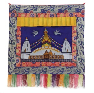 Swayambhunath Wandbehang aus Nepal, 69 x 76 cm