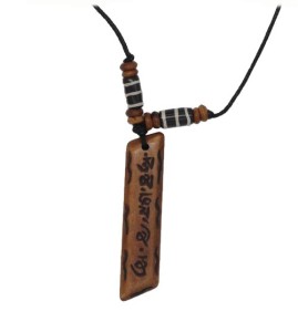 Yak Horn Anhänger - Tibet Style, Om Mani Padme Hum 8