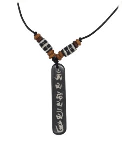 Yak Horn Anhänger - Tibet-Style, Om Mani Padme Hum 5