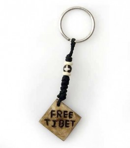 Schlüsselanhänger, Yak-Horn, Free Tibet