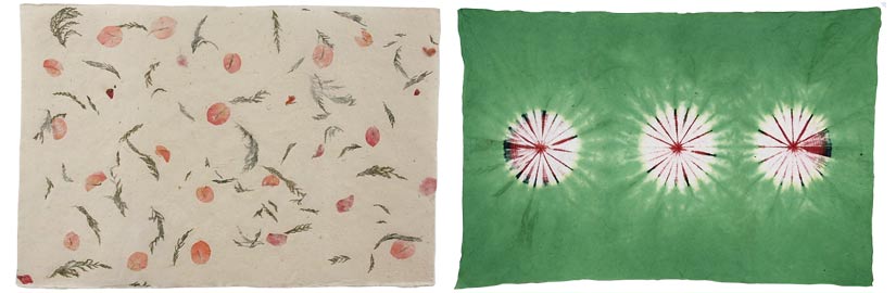 Papierbögen, natur und farbig