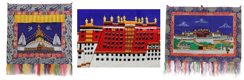 Potala und Swayambhunath Wandbehänge